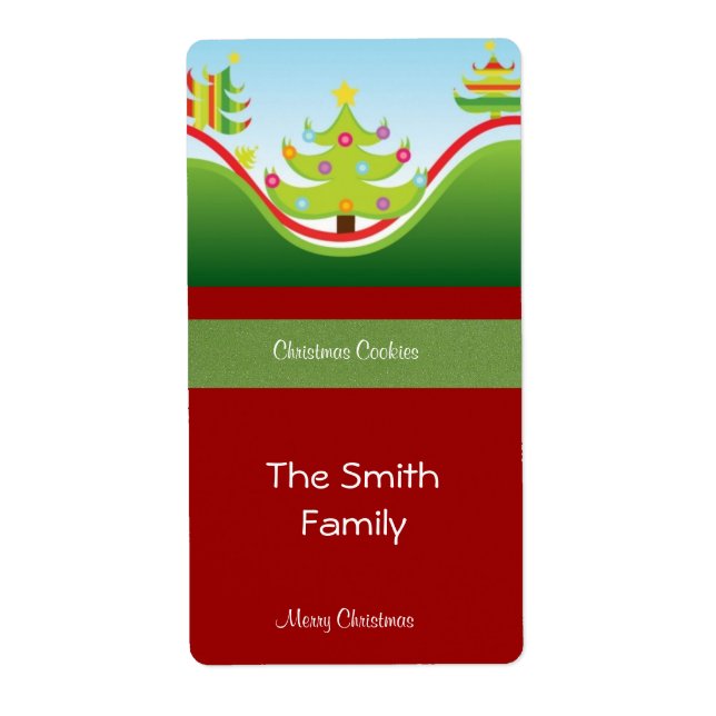 Festive Christmas Gift Label (Front)