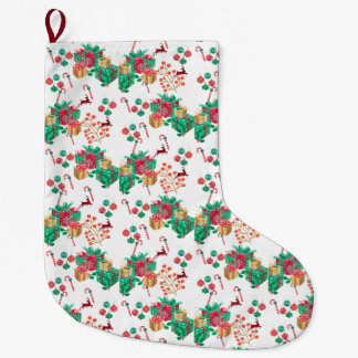 Festive Christmas Gift Wrap Large Christmas Stocking
