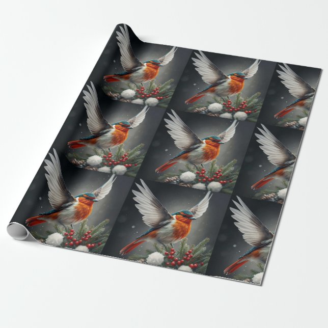 Festive Christmas Gift Wrap Papers (Unrolled)