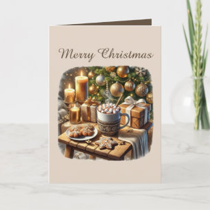 Festive Christmas gingerbread cookies customizable Holiday Card