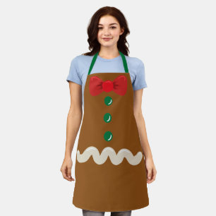 Festive Christmas Gingerbread Holiday Apron