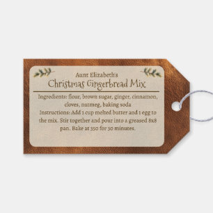 Festive Christmas Gingerbread Mix Personalized  Gift Tags