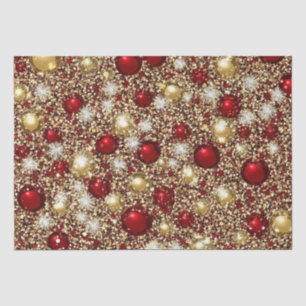 Festive Christmas Glitter Patter Tissue Paper