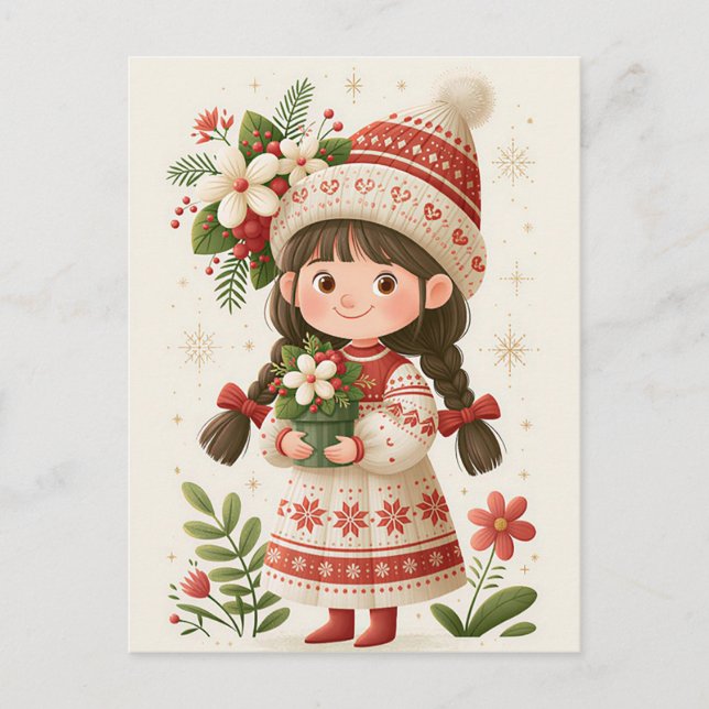 Festive Christmas Greeting Card (Front)
