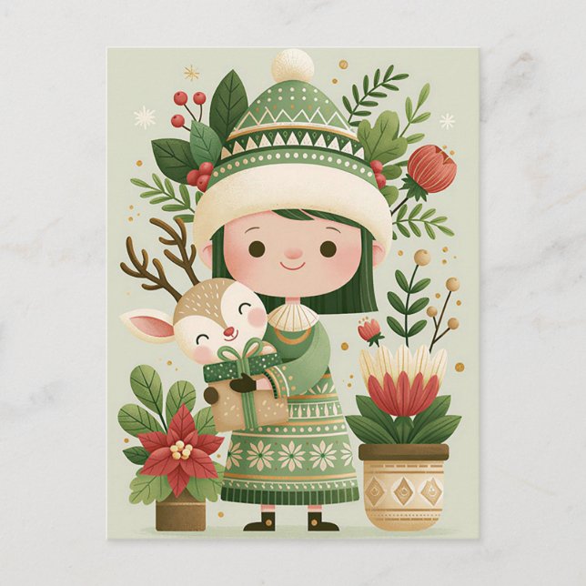 Festive Christmas Greeting Card (Front)