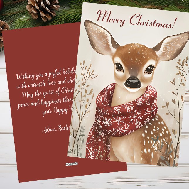 Festive Christmas Greeting Card Christmas Deer (Creator Uploaded)