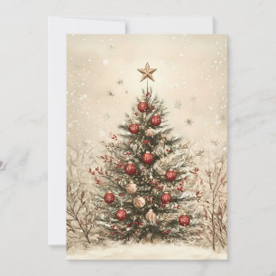 Festive Christmas Greeting Card Christmas Tree
