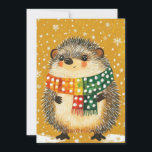 Festive Christmas Hedgehog Greeting Card<br><div class="desc">Spread the joy of the holiday season with our beautifully designed Christmas Greeting Cards! Perfect for sending heartfelt messages to family, friends and loved ones, these cards are more than just a piece of paper. They’re a token of love, a sprinkle of joy, and a dash of holiday cheer. Order...</div>
