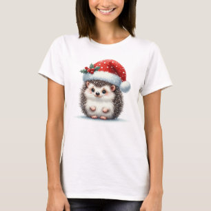 Festive Christmas Hedgehog T-Shirt