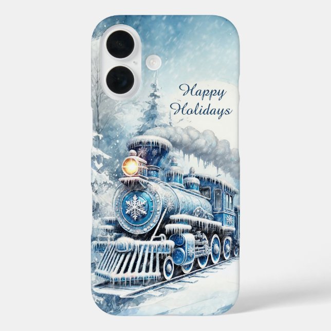 Festive Christmas Holiday customizable train  Case-Mate iPhone Case (Back)