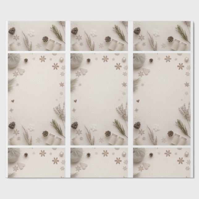 Festive Christmas Holiday Gift Wrap (Flat)