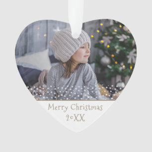 Festive Christmas Holiday Keepsake Photo Ornament