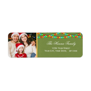Festive Christmas Holiday Lights Custom Photo