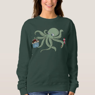 festive Christmas Holiday octopus beach Sweatshirt