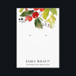 FESTIVE CHRISTMAS HOLLY BERRY STUD EARRING DISPLAY BUSINESS CARD<br><div class="desc">If you need any further customisation please feel free to message me on yellowfebstudio@gmail.com.</div>