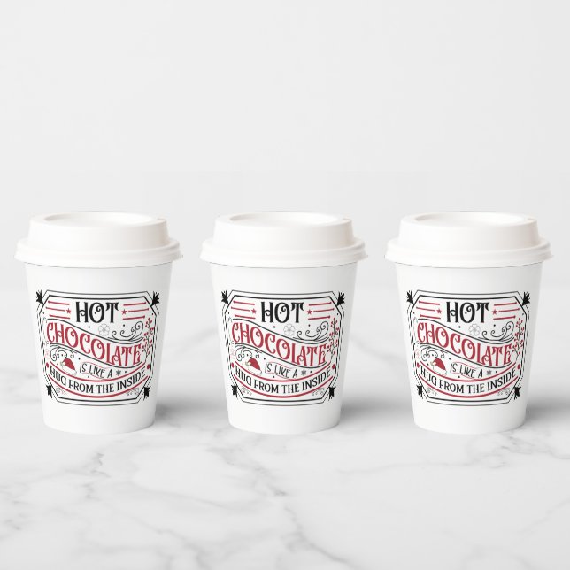 festive Christmas hot chocolate party Paper Cups (Multi)
