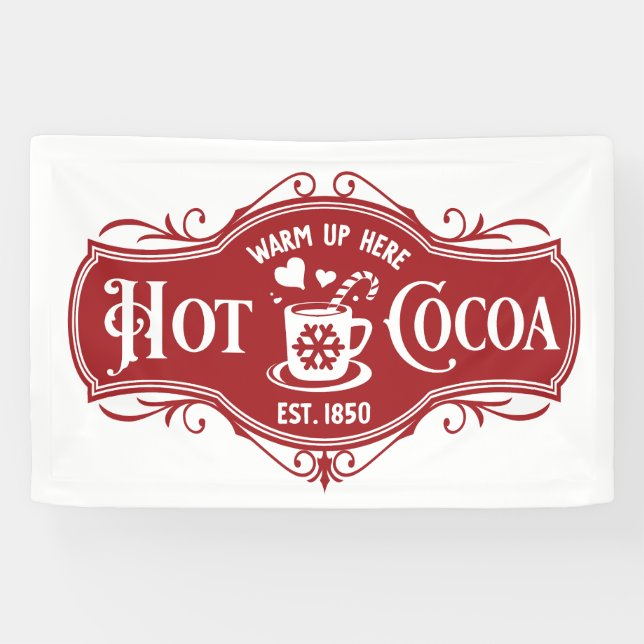 Festive Christmas Hot cocoa bar vendors  Banner (Horizontal)