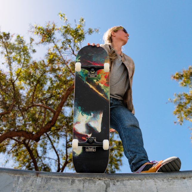 Festive Christmas Joker Portrait Skateboard (Outdoor 1)