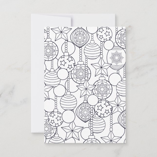 Festive Christmas kids colouring Card (Front)