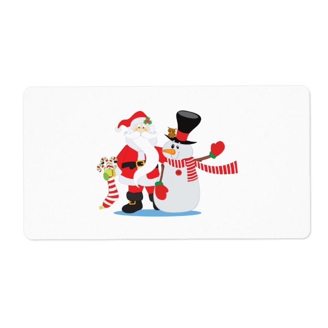 Festive Christmas Labels (Front)