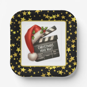 Festive Christmas Movie night party  Paper Plate