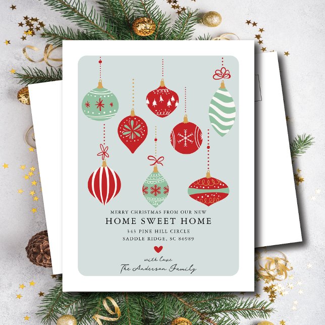 Festive Christmas Moving Announcement  Postcard (Creator Uploaded)