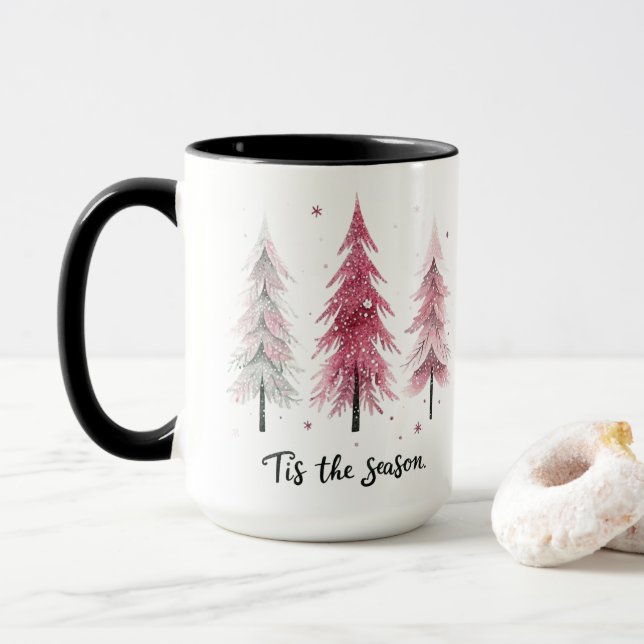 Festive Christmas Mug with Santa Claus Design (With Donut)