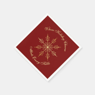 Festive Christmas Napkins   Holiday Party Table Dé