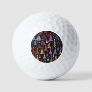 Festive Christmas New Year Pattern Golf Balls