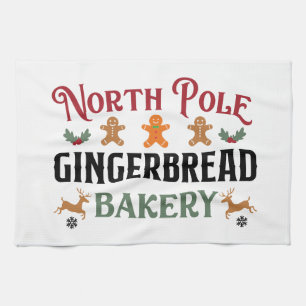 Festive Christmas North Pole Bakery Kitchen Towel
