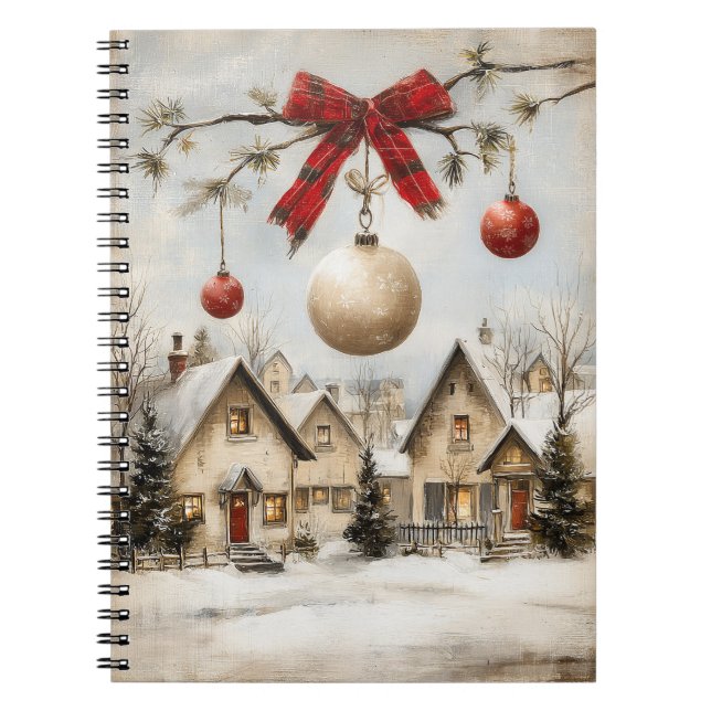 Festive Christmas Notebook – Holiday Journal (Devant)