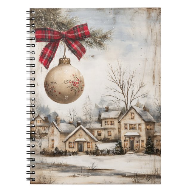 Festive Christmas Notebook – Holiday Journal (Devant)