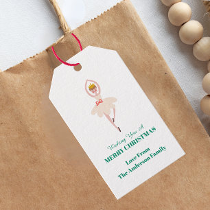 Festive Christmas Nutcracker Ballerina  Gift Tags