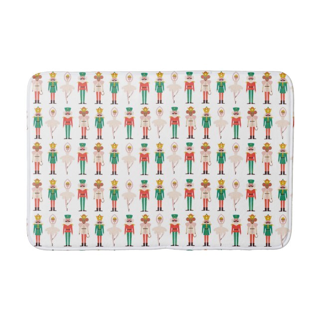 Festive Christmas Nutcracker Christmas Bath Mat (Front)