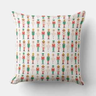 Festive Christmas Nutcracker Christmas Throw Pillow