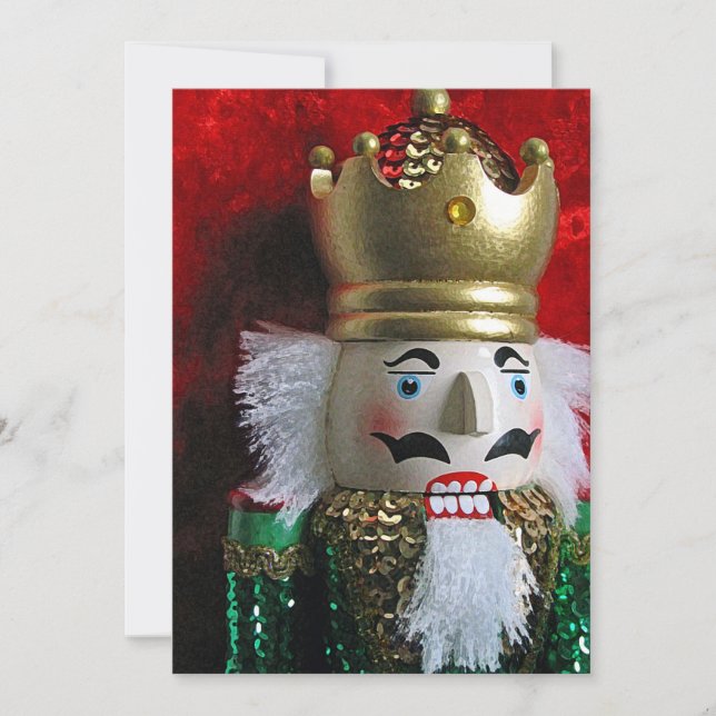 Festive christmas nutcracker holiday card (Front)