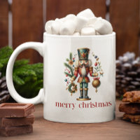 Festive Christmas Nutcracker Merry Christmas Text