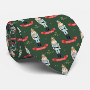 Festive Christmas nutcracker tiled pattern Tie