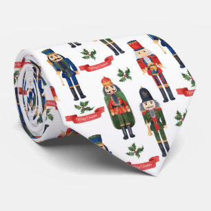 Festive Christmas nutcracker tiled pattern  Tie