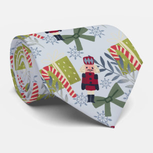 festive Christmas nutcracker tiled  Tie