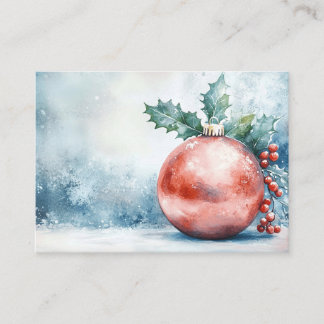 Festive Christmas Ornament Business Card