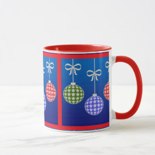 Festive christmas ornament design coffee mug