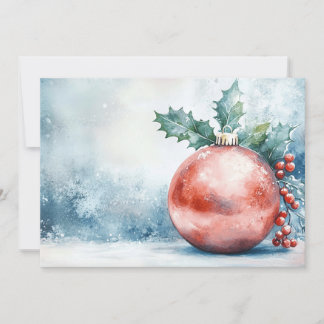 Festive Christmas Ornament Invitation