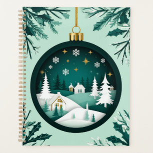 Festive Christmas Ornament with Winter Scene Planner