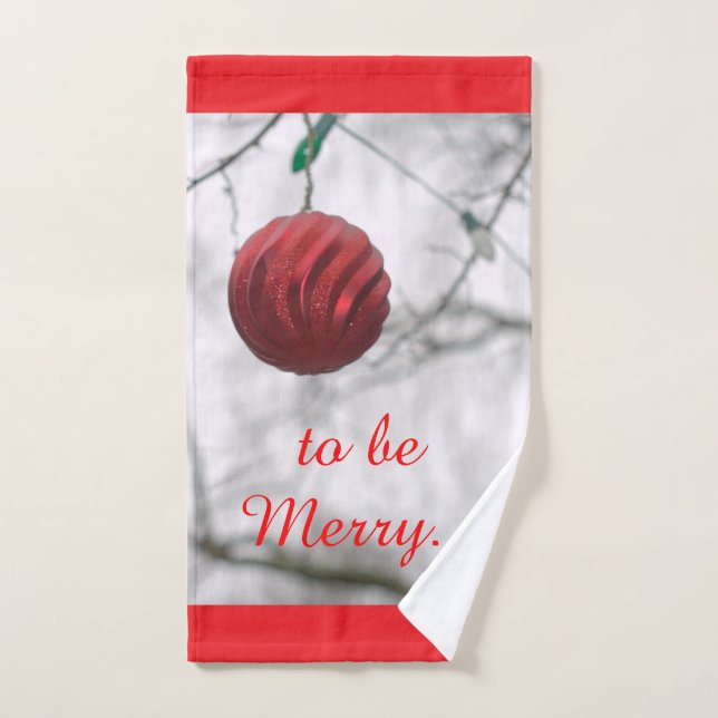 Festive Christmas Ornaments  Bath Towel Set (Hand Towel)