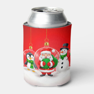 Festive Christmas Ornaments Can Cooler