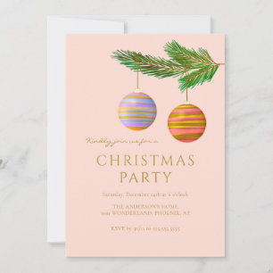 Festive Christmas Ornaments Personalized  Invitation