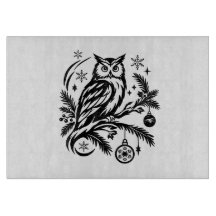 Festive Christmas Owl Graphic