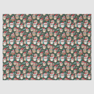 Festive Christmas Owls in Holiday Colors Tissue Paper