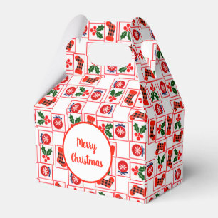 Festive Christmas pattern Favor Box